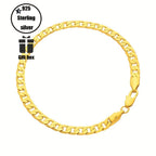 Pulsera Cubana para Hombre de Plata 925, 5 mm de Ancho, Apta para la Piel y Hipoalergénica, Ideal como Regalo para Halloween, Navidad y San Valentín, Viene con una Exquisita Caja de Regalo