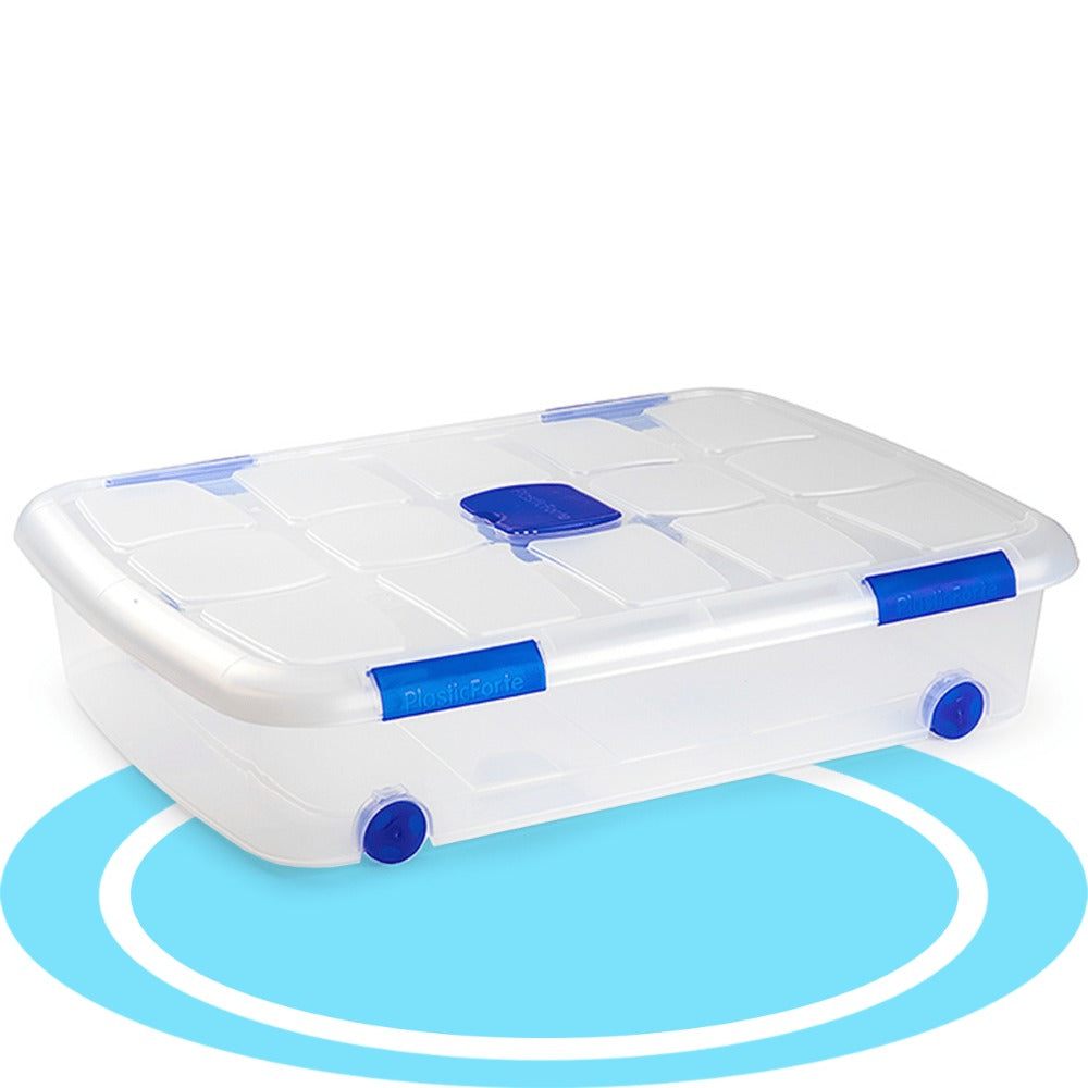 Caja Almacenamiento plástico para Guardar y Ordenar Juguetes, Libros, Documentos, Ropa, Mantas. Cierre Hermético, Gran Capacidad y Resistencia - Dekohome