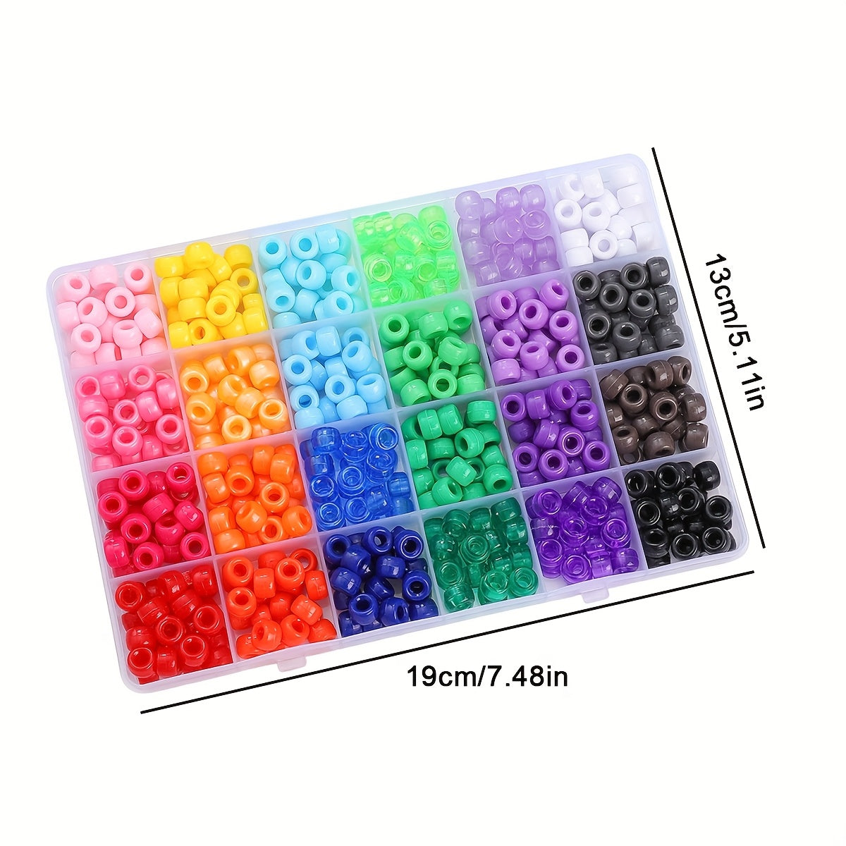 Set de Cuentas Acrílicas Vibrantes de 9Mm a Granel de 168 Colores con Anillos para el Cabello para Hacer Joyas - Cuentas de Plástico Brillantes Numeradas de 168 Colores para Pulseras de Cady, Collar y Manualidades - Suministros de Abalorios Duraderos para