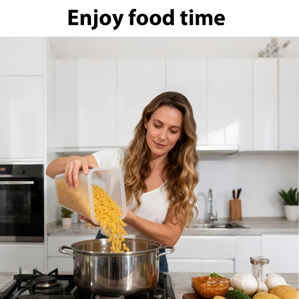 Juego de almacenamiento de cocina de alta gama de 32 piezas. Contenedor de almacenamiento sellado, utilizado para refrigeradores, salas de té y gabinetes. La opción ideal para harina, azúcar, pasta, granos y aditivos para pasteles. Incluye bolígrafo y eti