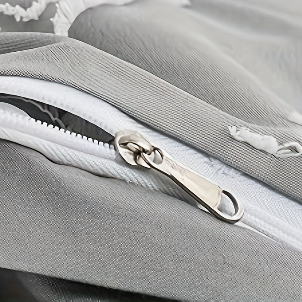 Juego de edredón con funda de almohada jacquard bohemio de 2/3 piezas, suave, agradable para la piel, cómodo, transpirable, lavable a máquina con cierre de cremallera, universal para las cuatro estaciones, fácil, lujoso, adecuado para dormitorios, habitac