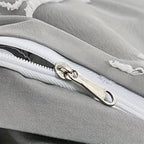 Juego de edredón con funda de almohada jacquard bohemio de 2/3 piezas, suave, agradable para la piel, cómodo, transpirable, lavable a máquina con cierre de cremallera, universal para las cuatro estaciones, fácil, lujoso, adecuado para dormitorios, habitac