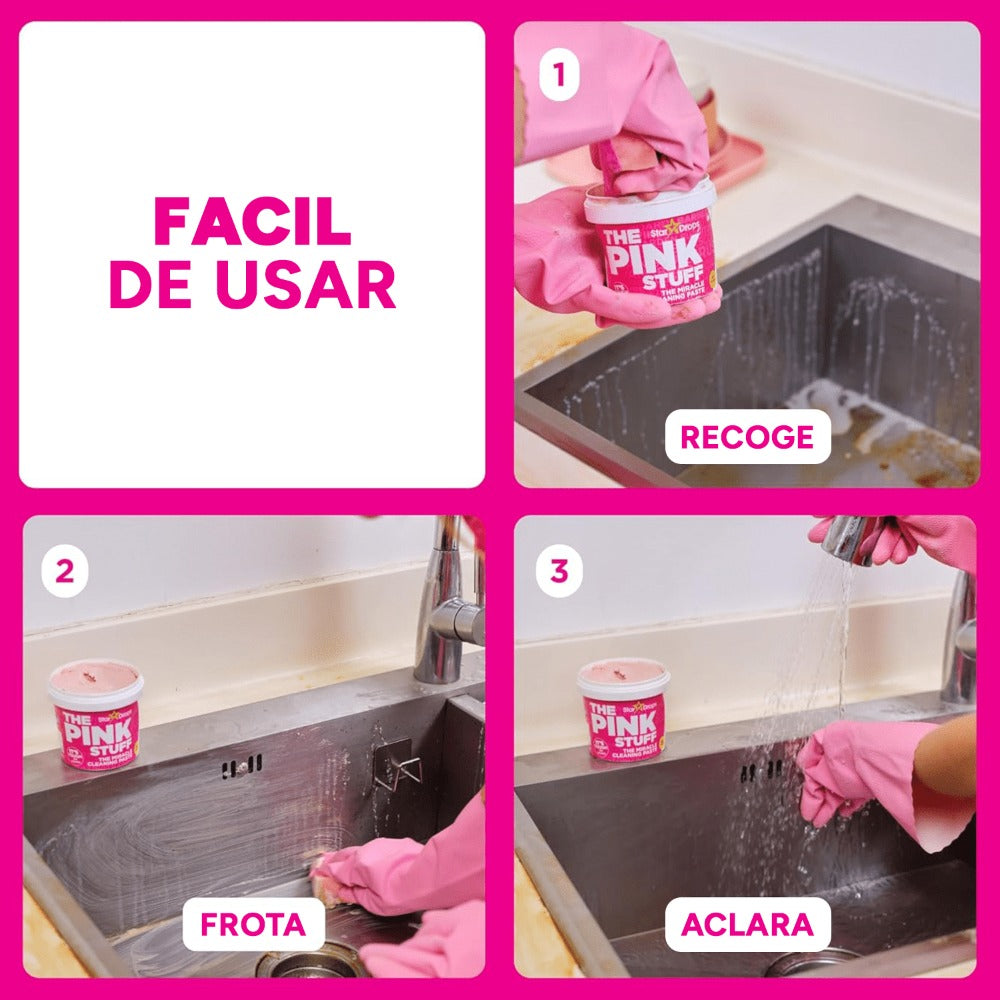 The Pink Stuff 850g, Limpieza Hogar Pasta Limpiadora Multiusos ideal para Eliminar Manchas y Suciedad, Eficaz y Concentrado, Fácil Aplicación
