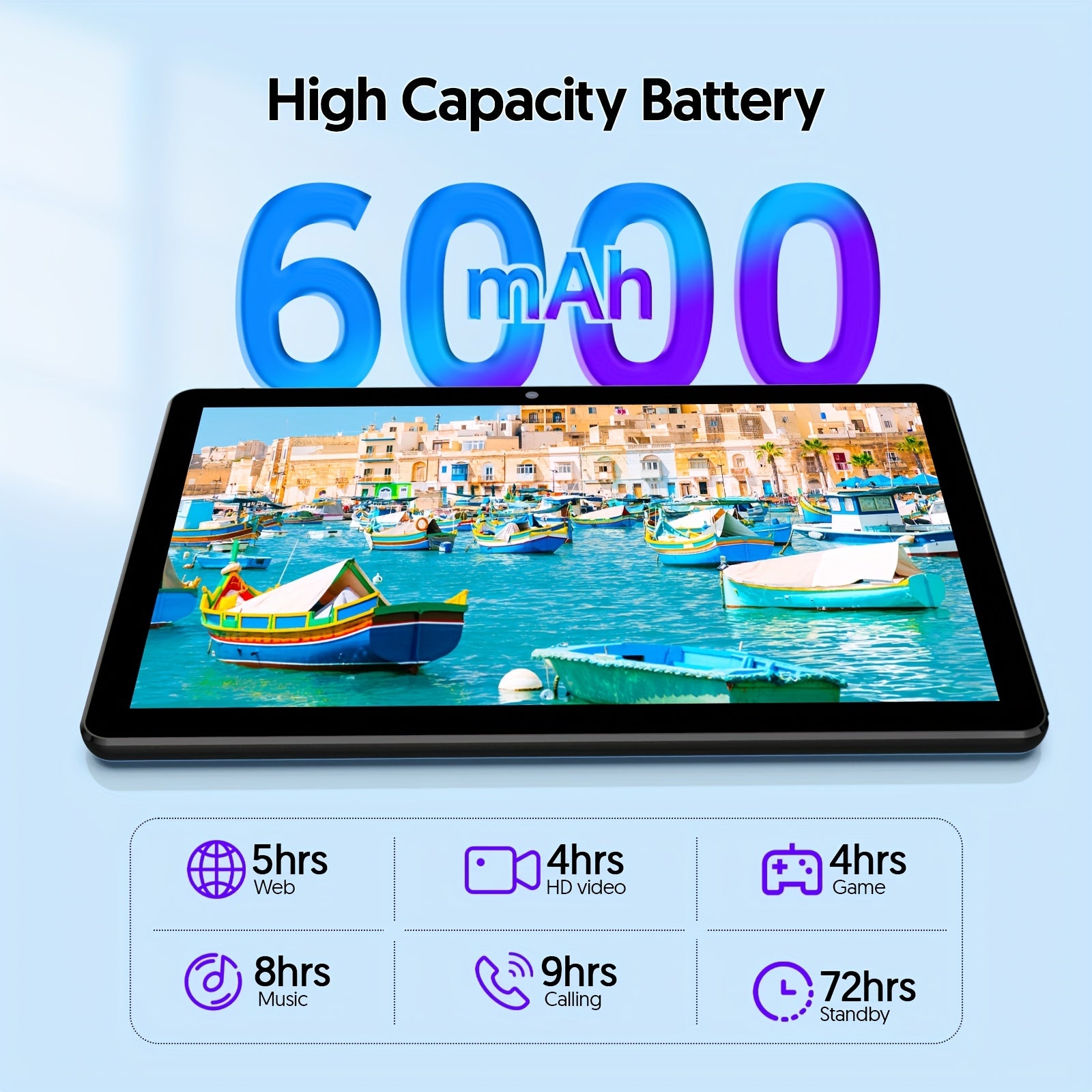 Tabletas Android | Tablet de 10 pulgadas, Tablet Android, Tablet 2 en 1 con Teclado, Funda, Lápiz Óptico, 64GB ROM, 3GB RAM Expansión de 1TB
