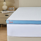 Protector de colchón blanco transpirable con funda, protector de colchón de 6 cm, diseño desmontable, fácil de limpiar y guardar, adecuado para hoteles y dormitorios, disponible en varios tamaños