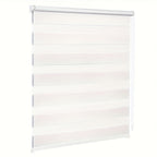 Persiana de doble rodillo sin taladro con abrazadera, longitud de 220 cm - Persianas duet modernas translúcidas y oscuras con soportes, persianas de poliéster con cordón 100% para ventanas y puertas de dormitorios, fácil instalación y control de la luz, o