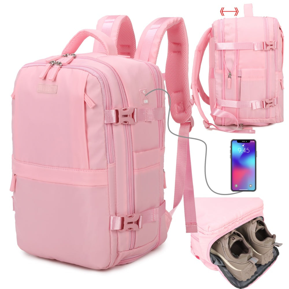 Mochila de cabina expandible 40x25x20-25cm | compartimiento para zapatillas | Mochila casual compatible con portátil 14 pulgadas