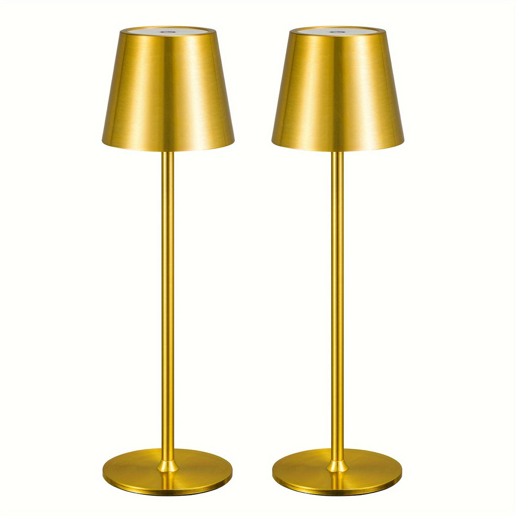 Lámpara de mesa para iluminación de dormitorio y escritorio | 2 L y Metal