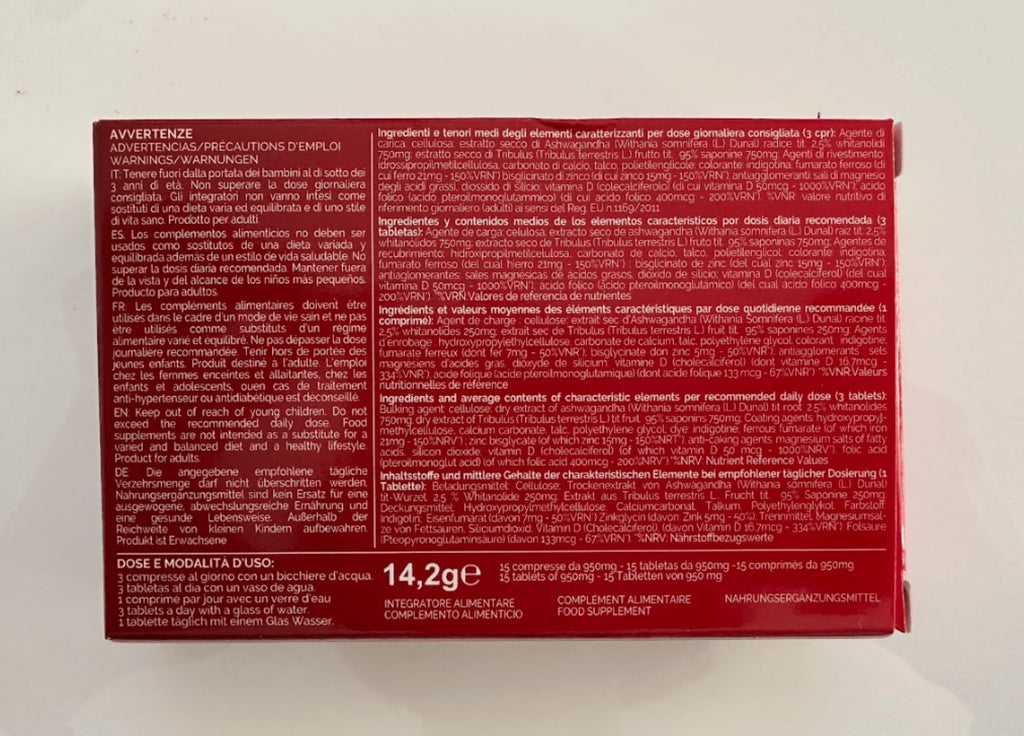 Suplemento alimenticio Vitastrong para hombres, fórmula con vitaminas, minerales y extractos de plantas, embalaje compacto y portátil