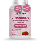 D-Mannosa Pura 2200 mg con Extracto de Arándano – 180 Cápsulas Naturales Hechas en Italia – Envío Rápido desde Almacén Local