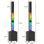 Sistema de megafonía portátil Active Powered Column Line Array, altavoz sin varillas con subwoofer, sistema de sonido de altavoz TWS, altavoz de audio sin varillas tipo división con mezclador de 3 canales, altavoces inalámbricos potentes y ruidosos, luces