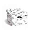 Caja de almacenamiento decorativa de cartón, 1 pieza, con estampado, para ropa, artículos pequeños, documentos, ideal para hogar, oficina o armario, dimensiones: 35x26.3x18.6 cm