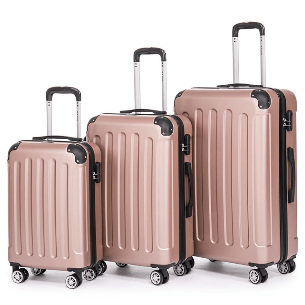 Maleta de tres piezas de equipaje de 20+24+28 pulgadas, Set de maletas familiares, maleta de cabina de 20 pulgadas, caja de almacenamiento de viaje de negocios, maleta con contraseña, maleta con ruedas universales, maleta rígida de ABS, maleta con carro d