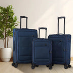 Maleta de viaje de tela de 3 piezas con asa telescópica, ligera y con ruedas, ideal para viajes, mudanzas y acampadas. Equipaje familiar combinado, 20"/26"/30"