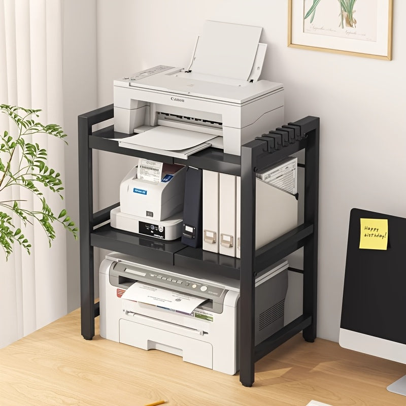 Soporte para impresora de escritorio para oficina archivos y equipos de impresión | diseño funcional