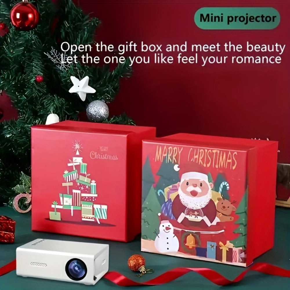 Mini Proyector HD Compacto para Cine en Casa y Camping, Compatible con 1080P, Alimentado por USB, Diseño Portátil con Pantalla LCD, Perfecto para Uso en Interiores y Exteriores