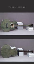 Guitarra Folk Brillante de 40 Pulgadas, Ideal para Novatos, Adultos Principiantes, una Herramienta de Práctica y una Guitarra Acústica Fácil de Usar para Estudiantes