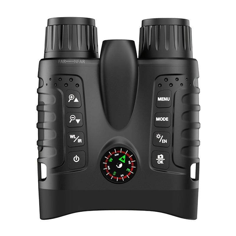Binoculares de Visión Nocturna Infrarroja 4K con Gafas Protectoras, Zoom 8x, Capacidad de Grabación de Fotos y Videos, Batería Recargable de Larga Duración, Pantalla Grande de 8.13 cm, Incluye Correa de Transporte, Portátil para Excursiones, Versátil para