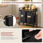 Cesto de lavandería con compartimentos, recolector de ropa sucia con estructura de metal, cesto para ropa sucia, bolsa de lavandería de tela Oxford desmontable, clasificador de ropa, contenedor de lavandería, para baño, dormitorio, cestos de lavandería