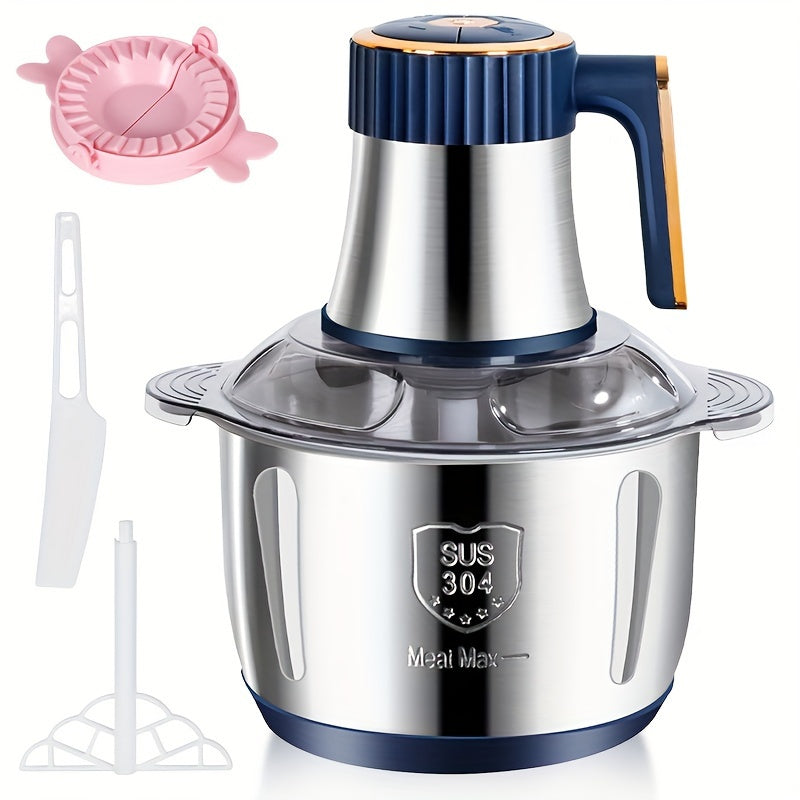 Picadoras de carne eléctricas de 5L, trituradora de alimentos 6S, procesador multifuncional de acero inoxidable para rebanar y picar verduras, electrodomésticos de cocina