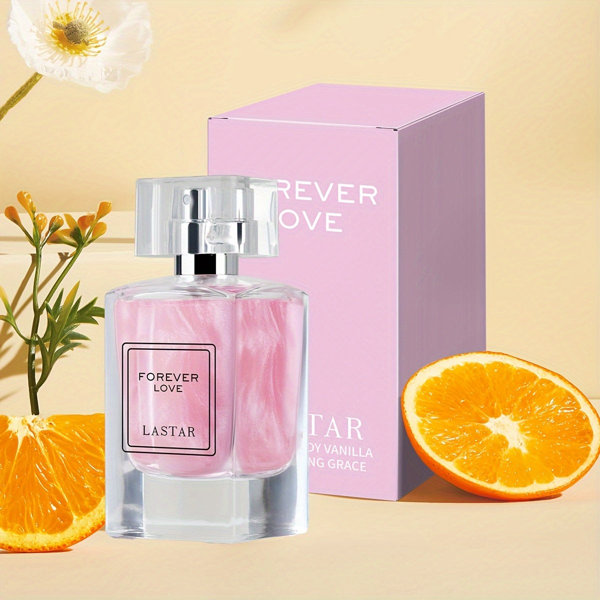 Perfume para Mujer, Fragancia Duradera con Notas de Vainilla Cálida y Grosella Negra, Dulce Floral y Frutal Eau De Parfum en Aerosol EDP, Envase con Botella Rosa Brillante, Regalo para Ella, 50ml