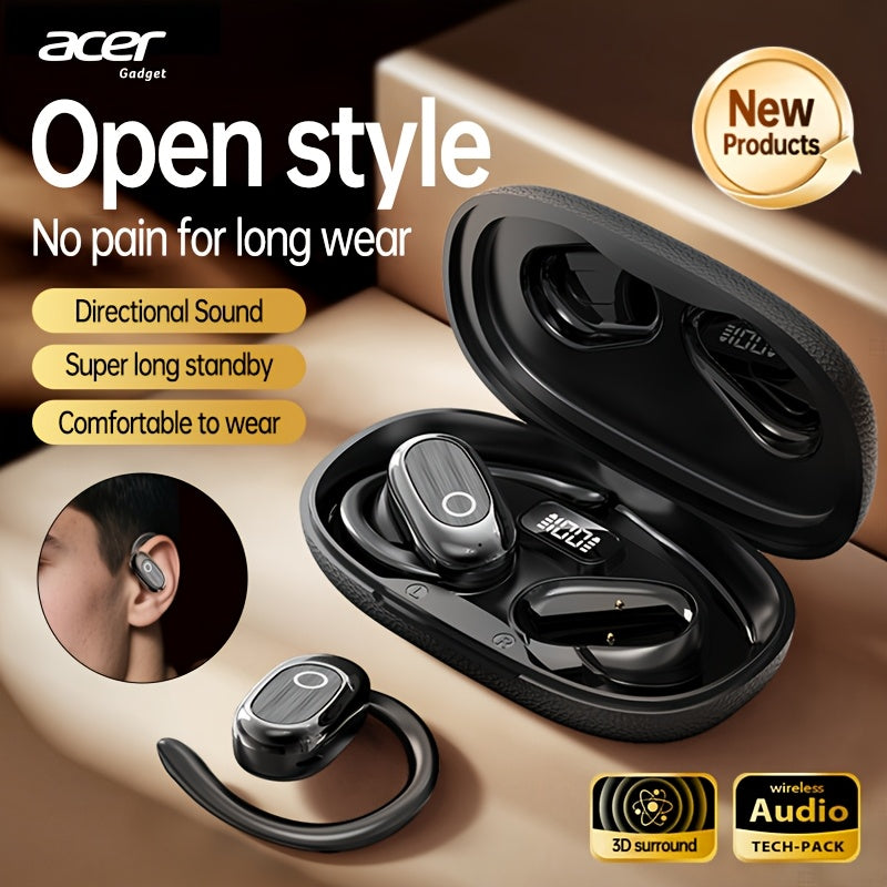 Auriculares Bluetooth Acer con gancho deportivo, sonido HiFi y baja latencia
