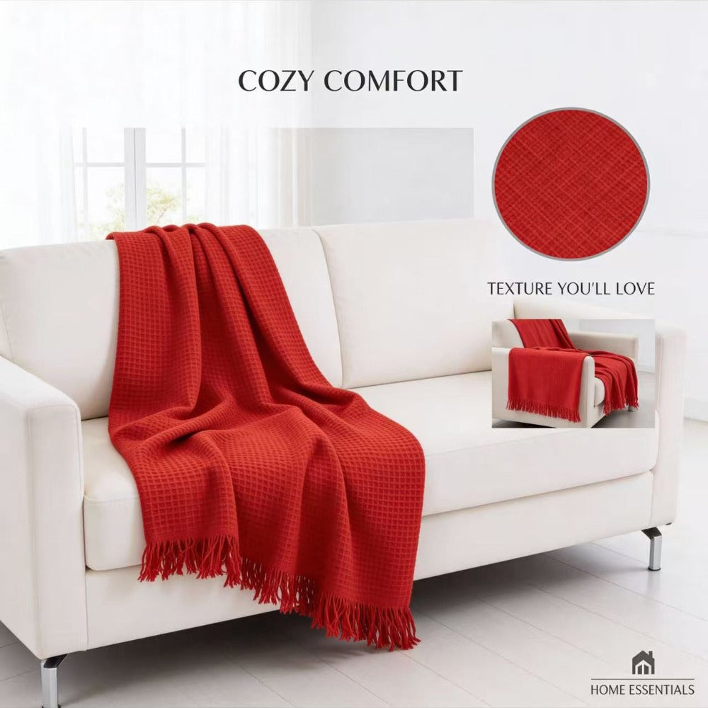 Colcha Multiusos de Algodón para Sofá y Cama, Manta Multiusos Four Seasons con Flecos, Cubresofá Elástico y Transpirable, Protector de Sofá Cubrecama Moderno