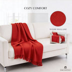 Colcha Multiusos de Algodón para Sofá y Cama, Manta Multiusos Four Seasons con Flecos, Cubresofá Elástico y Transpirable, Protector de Sofá Cubrecama Moderno
