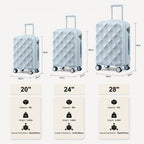 Sea Choice Juego de Equipaje 5 piezas Maletas de Viaje con Bolso de Cabina Ryanair 40X20X25 Juegos de Maletas Rígidas con Cerradura TSA 8 Ruedas Giratorias