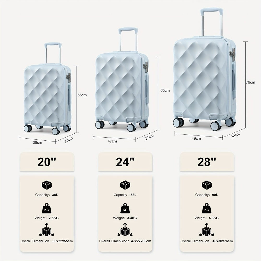 Sea Choice Juego de Equipaje 5 piezas Maletas de Viaje con Bolso de Cabina Ryanair 40X20X25 Juegos de Maletas Rígidas con Cerradura TSA 8 Ruedas Giratorias