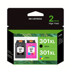 Multipack de cartuchos de tinta 301XL reacondicionados para HP 301XL para HP Deskjet 1512 1514 1510 2540 2549 Officejet 2620 2622 4630 4634 4636 Envy 4500 4504 5532 4502 4503 (Negro, Color)