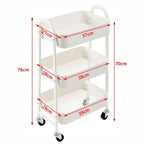 Estantera Metlica Modular de Almacenaje: Organizacin Verstil para Espacios Amplios y Compactos - Acero Galvanizado + 4 Baldas MDF, 70 x 39 x 29cm - 100Kg por Balda Estanteria cesta cesto de Fruta o Multiuso de 3 pisos ( fruta-001)