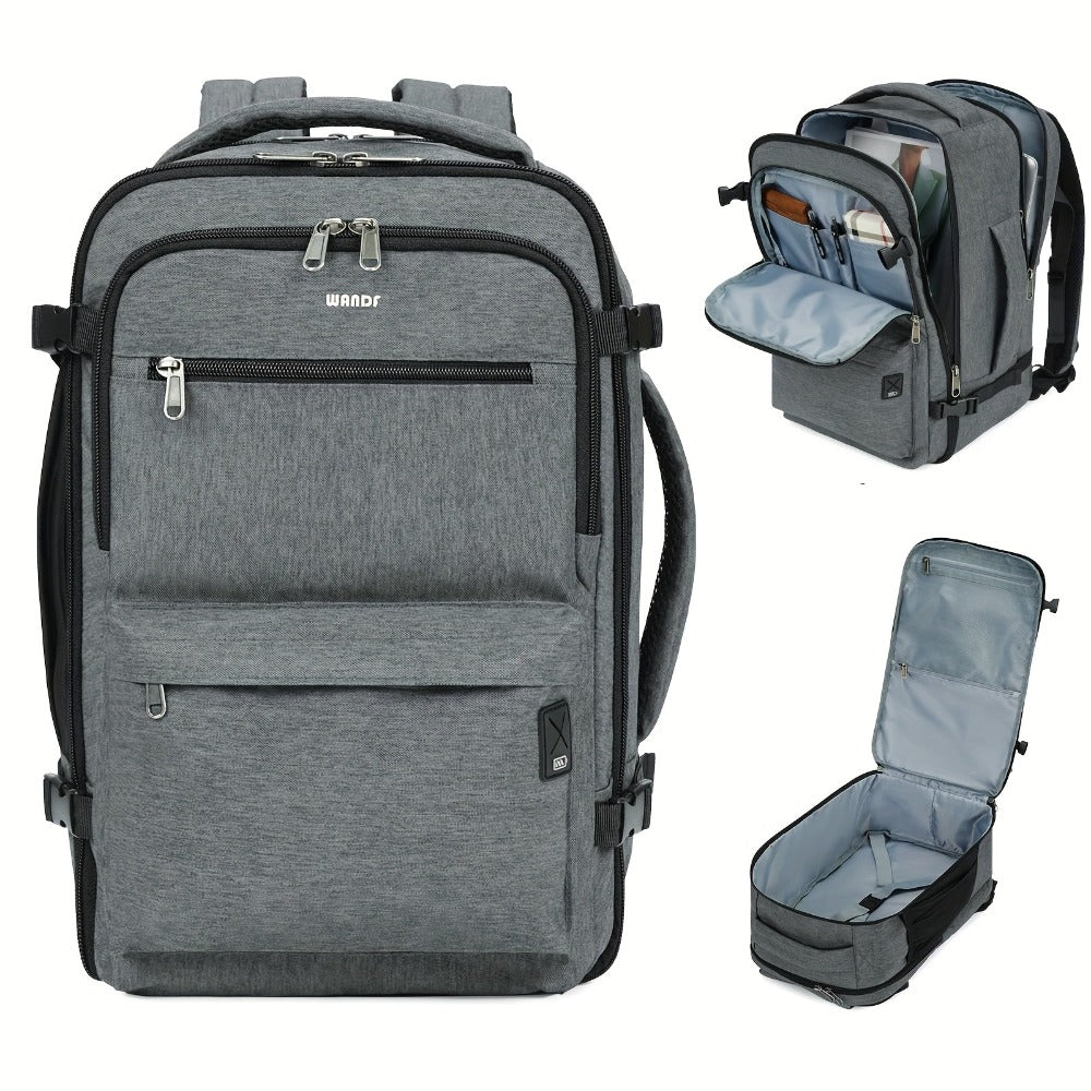 Mochila antirrobo UltraLight 20L de 2026 - Equipaje de mano aprobado por aerolíneas con zona húmeda separada y funda tecnológica de 40.64 cm | Mochila de varios compartimentos para trayectos diarios/vacaciones (diseño unisex, 6 bolsillos seguros)