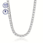 Joyería de plata 925 para mujer, cadena de tenis con pedrería completa, collar de moissanita de 0.3 quilates, lujo ligero y brillante, accesorios de diseño de nicho de alta gama, el mejor regalo para Navidad, San Valentín, cumpleaños o cita nocturna, con