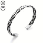 Pulsera abierta unisex de plata 925 con diseño clásico y elegante de serpiente, ideal para uso diario, regalo perfecto para San Valentín, Año Nuevo, cumpleaños o Día del Padre, incluye caja de regalo
