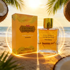 COCONUT SUNSHINE Eau De Parfum para Mujer - Aroma Tropical de Coco y Floral con Vainilla, para Uso Diario y Vacaciones, Perfume de Verano en Botella Amarillo Solana