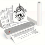 Impresora Térmica Portátil PeriPage para Viajes, Inalámbrica, Compatible con Papel Térmico de 8.5x11 (Carta US y A4), Papel para Tatuajes, Compatible con Teléfonos Android, IOS y Laptops