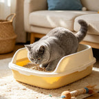 Arena para gatos con tofu perfutado, 6 l (1 paquete), original, arena para gatos con manzana, lavanda, limón y fibra de soja.