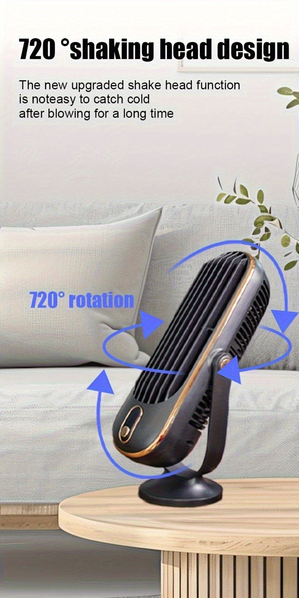 Enfriador de aire portátil | Aire Acondicionado y Enfriador Portátil - Doble Motor 5 Velocidades 720 Grados Enfriamiento Envolvente | Ventilador