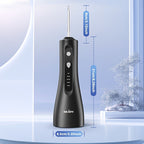 Irrigador Bucal Sejoy C12BLA Profesional con 5 Modos, 9 Boquillas, Tanque de 350ML, 30 Días de Batería para Limpieza Dental, Brackets y Cuidado de las Encías