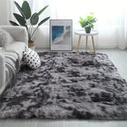 1pc alfombra de felpa suave, alfombra antideslizante, alfombra para cabecera, tapete tie dye para sala, decoración del hogar, colchoneta para mascotas, alfombra para dormitorio o sala, ideal para decoración navideña y Halloween