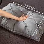 Almohadas 900 g de masaje de algodón para el cuello, ideales para un sueño suave, almohada ergonómica ajustable con soporte contorneado, núcleo de almohada de alta calidad, funda de almohada desmontable