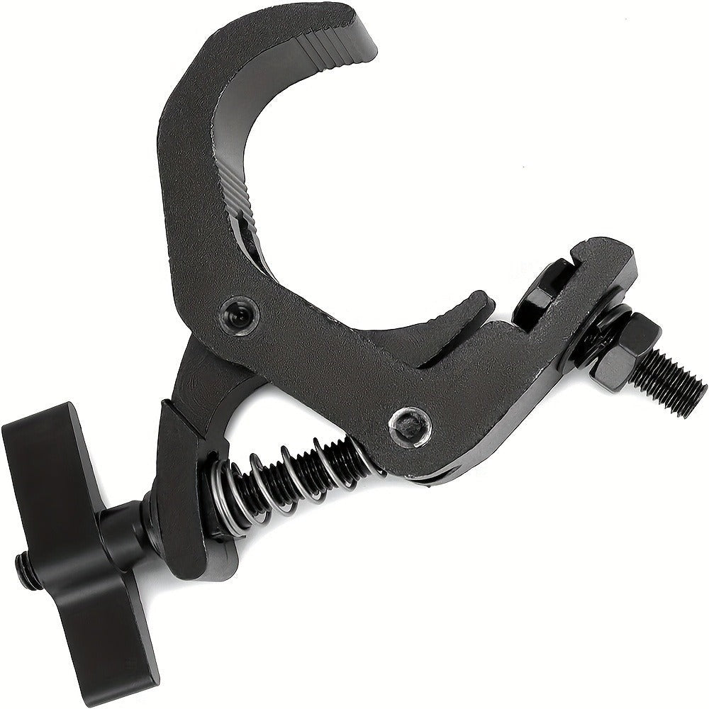 8 ganchos ajustables de aleación de aluminio para luces de escenario, ganchos de color negro para luces par, ganchos para luces de haz, gancho para faros delanteros para luces de escenario al aire libre, se adaptan a trusses o tuberías de diámetro de 1.57
