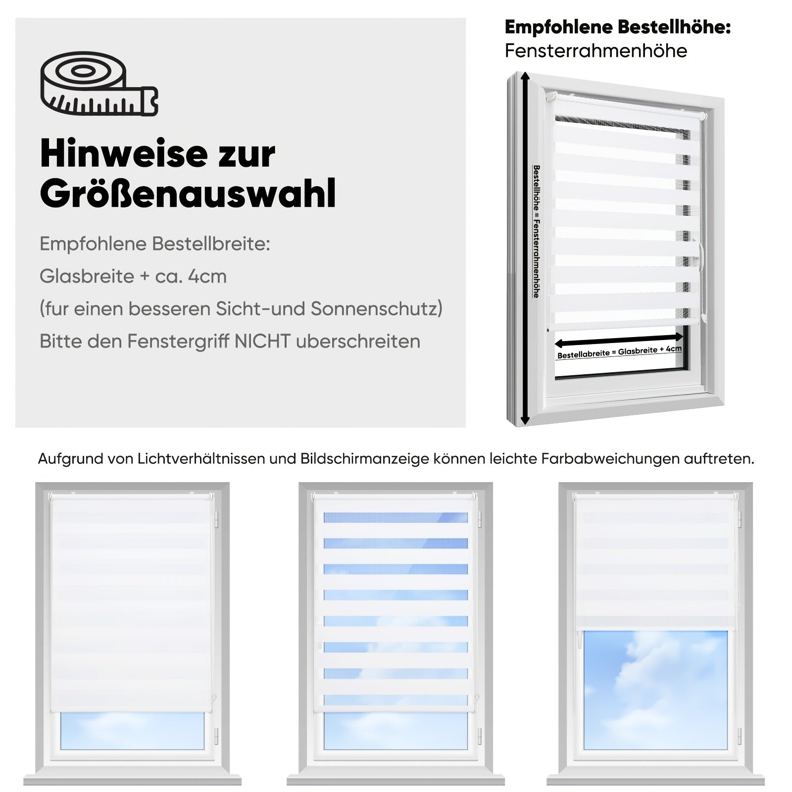 Persianas enrollables | Sekey Persiana de Doble Rodillo Sin Perforaciones, Montaje con Clip, Doble Cortina de Rodillo para Ventanas, Control de