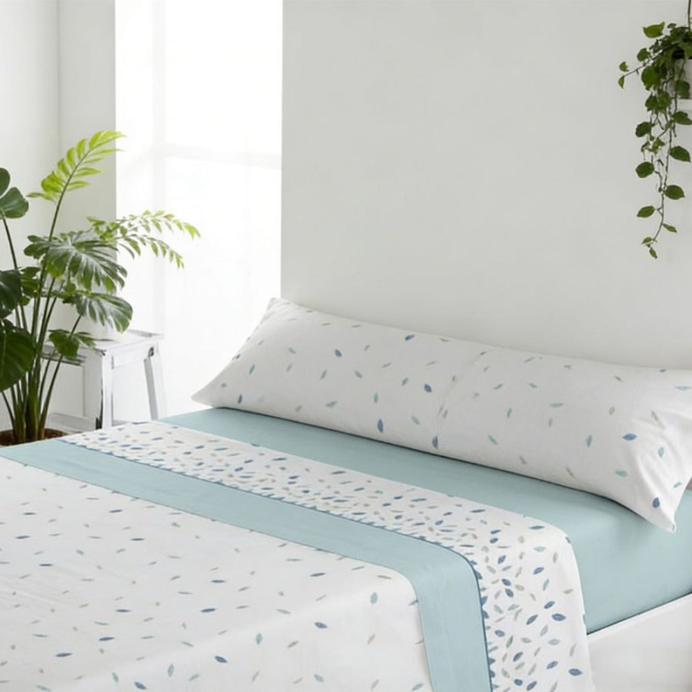 Juego de ropa de cama (Sábana ajustable, Cubrecama, Funda de almohada) | Juego de sábanas estampadas de 3 piezas | Primavera/Verano | Múltiples estilos | Tejido suave | 180cm - Múltiples tamaños disponibles