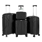 Juego de equipaje rígido de 4 piezas con balanza de equipaje gratuita – Maleta de 20/24/28 pulgadas + Maleta de tocador – Maletas de viaje ligeras de carcasa dura – Ruedas giratorias de 360° – Cerradura TSA – Equipaje de mano y de facturación – ABS – Para