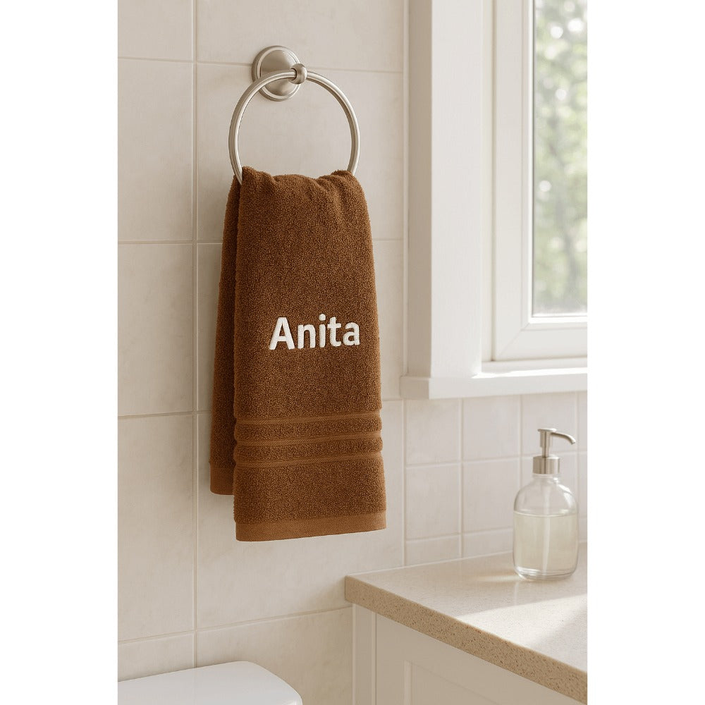 Toalla de baño personalizada con nombre, hermosamente bordado, toalla personalizada con nombre, toalla de baño