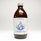 Botella de Vidrio de Plata Coloidal 500ml, Solución Líquida de Plata Nano 25 ppm Ag25