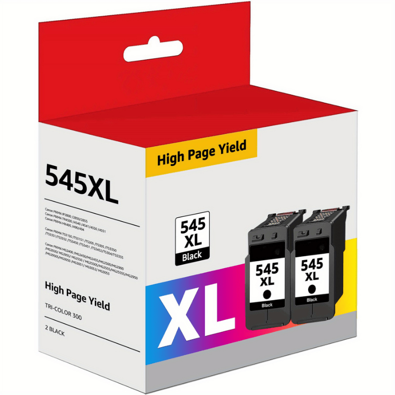 Cartucho de tinta | PG-545XL para Cartuchos de Impresora Canon 545 XL Multipack Reemplazo para Pixma MX495 TR4550 TS3150 TR4551 MG3050 MG2555s