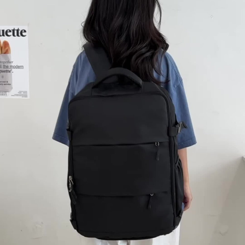 Mochila de Viaje Versátil para Mujer, Bolso Casual Estiloso y Multifuncional para Laptop, Mochila Deportiva para Exteriores con Compartimento para Zapatos